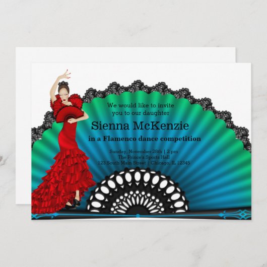 Flamenco dans kaart (Voorkant / Achterkant)