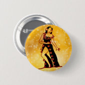 Flamenco danser ronde button 5,7 cm (Voorkant /achterkant)