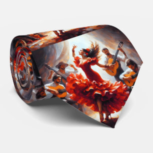 Flamenco Danser Spaanse Muziek Band Stropdas