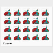 Flamenco danser vierkante sticker (Vel)