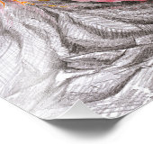 Flamenco danserende vulcano surrealistische potloo foto afdruk (Hoek)