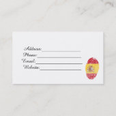 Flamenco-danseres Visitekaartje (Achterkant)