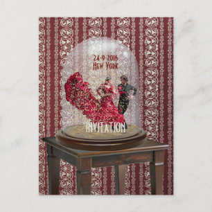 FLAMENCO LATIN DANCE INVITATION Briefkaart