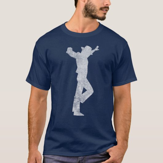 Flamenco Male Dancer White Distress T-shirt (Voorkant)