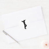 Flamenco Mannelijke danser Zwart Ronde Sticker (Envelop)
