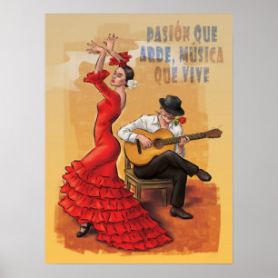 Flamenco Passion - Spaans Poster voor Kunst
