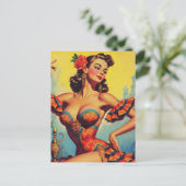 Flamenco Pin Up Briefkaart (Staand voorkant)