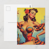 Flamenco Pin Up Briefkaart (Voorkant / Achterkant)