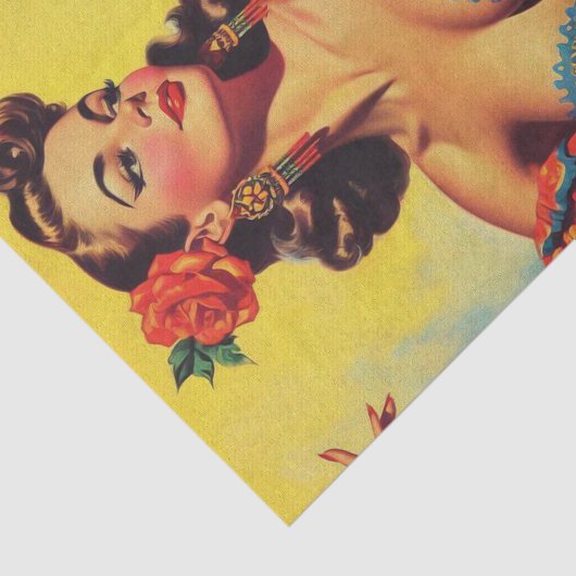 Flamenco Pin Up Tissuepapier (Detail)