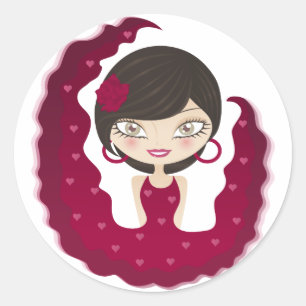 flamenco ronde sticker