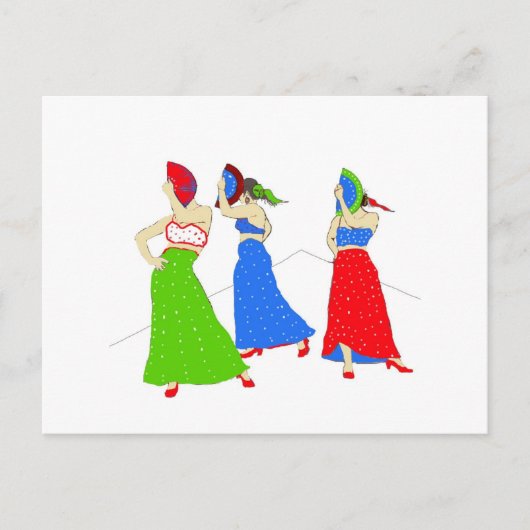 Flamenco Uitnodiging Briefkaart (Voorkant)