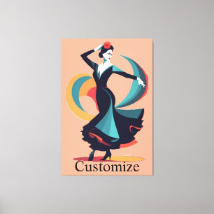 Flamencodanser Thunder_Cove Canvas Afdruk