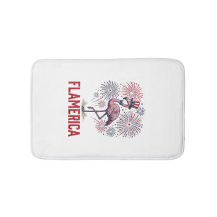 Flamerika Flamingo Patriottisch Vintage T-shirt On Badmat