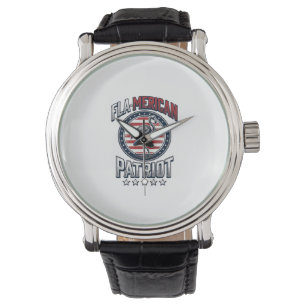 Flamerikaanse Patriott Flamingo Vintage Vector Horloge