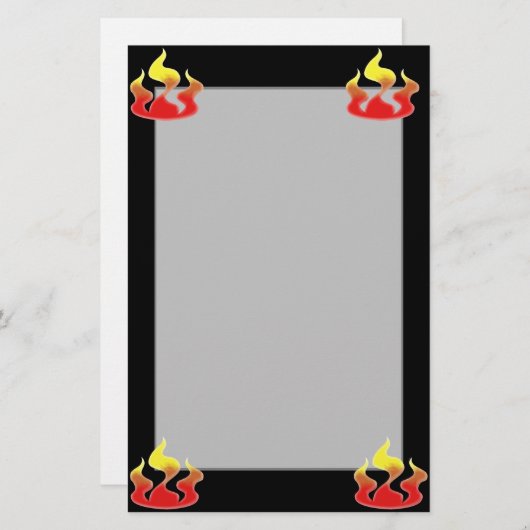 Flames Briefpapier (Voorkant / Achterkant)