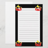 Flames Briefpapier (Voorkant / Achterkant)
