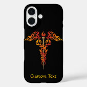 Flames Caduceus Case-Mate iPhone Case (Achterkant)