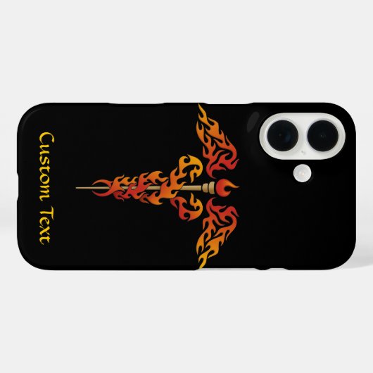 Flames Caduceus Case-Mate iPhone Case (Achterkant (horizontaal))