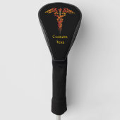Flames Caduceus Golfheadcover (Voorkant)