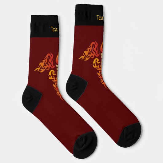 Flames Caduceus Socks Sokken (Rechts)