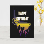 Flames époustouflantes Carte d'anniversaire (Fleur jaune)