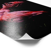 Flames in de duisternis foto afdruk (Hoek)