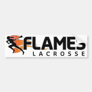 Flames Lacrosse Bumpersticker