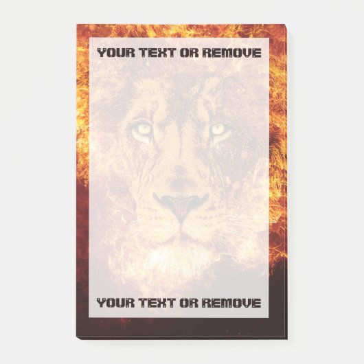 Flames Lion Jouw tekst Post-it® Notes (Voorkant)