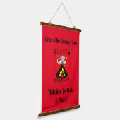 Flames Lodge Banner Hangend Wandkleed (Gebogen)
