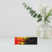 Flames Mini Visitekaartje (Staand voorkant)