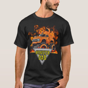 Flames Orange Monster Papa T-Shirt Homme