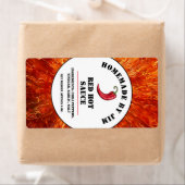 Flames Red Hot Chili Saus Pepper Label (Insitu)