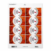 Flames Red Hot Chili Saus Pepper Label (Full Sheet)