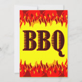 Flames rouges personnalisées Invitation BBQ 5x7 (Devant)