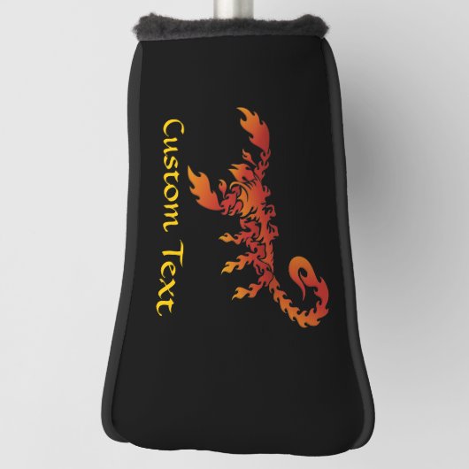 Flames Scorpion Golf Head Hoesje Golfheadcover (Draai 90)