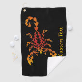 Flames Scorpion Golf Towel Golfhanddoek (Insitu)