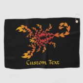 Flames Scorpion Golf Towel Golfhanddoek (Horizontaal)