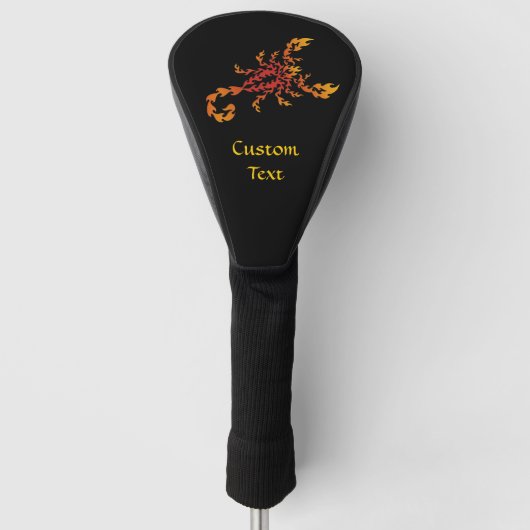 Flames Scorpion Golfheadcover (Voorkant)