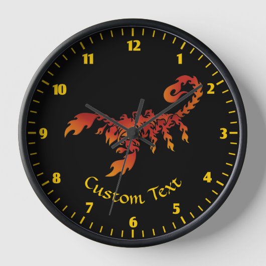 Flames Scorpion Grand Horloge (Recto)