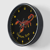 Flames Scorpion Large Clock (Hoek)