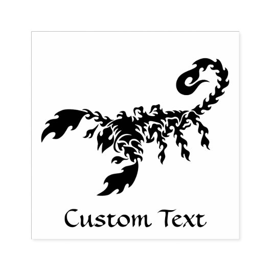 Flames Scorpion Rubber Stamp Rubberstempel (Afrduk)