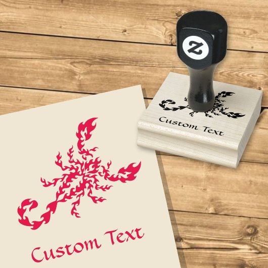 Flames Scorpion Rubberstempel