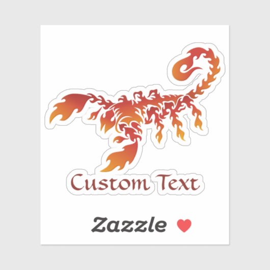 Flames Scorpion Sticker (Vel)