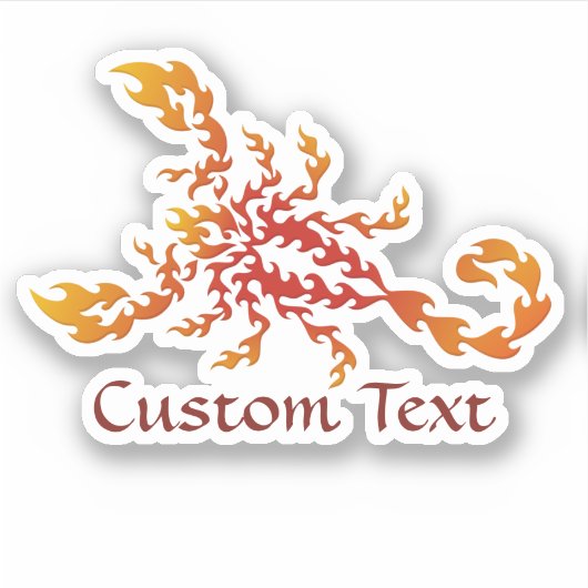 Flames Scorpion Sticker (Voorkant)