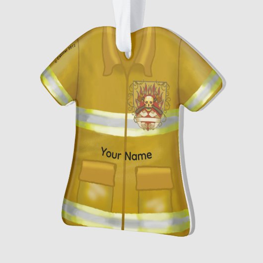 Flames Shield Firefighter ornament  (devant)