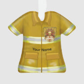 Flames Shield Firefighter ornament  (devant)