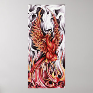 Flames van het Phoenix 12 x 27-inch Poster