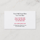 Flames Visitekaartje (Achterkant)