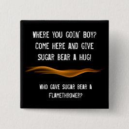 Flamethrower-Button Vierkante Button 5,1 Cm