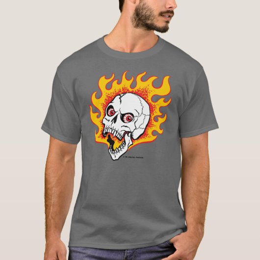 Flamey Skull T-shirt (Voorkant)